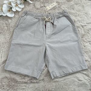 beaucoup Men’s Pantalone Corto Elastic Shorts Made in Italy Gray Size XXL